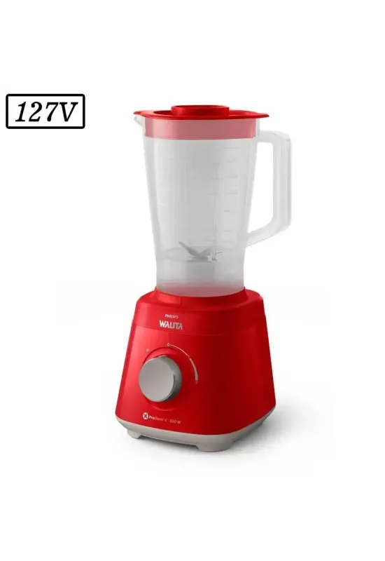 LIQUIDIFICADOR PHILIPS WALITA DAILY 550W 2 VEL 127V VERMELHO
