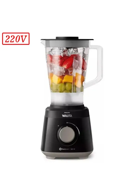 LIQUIDIFICADOR PHILIPS WALITA DAILY 550W 2 VEL 220V PRETO