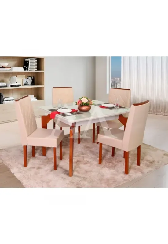 CJ MESA 4C SAO CARLOS ABEILLE RETANGULAR MEL / OFF WHITE