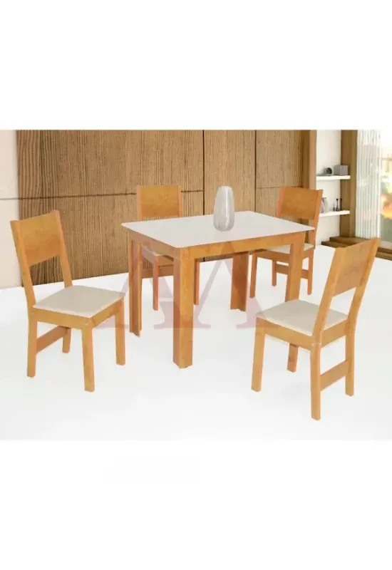 CJ MESA 4C SAO CARLOS MILENA RETANGULAR 108x68 FREIJO / OFF WHITE