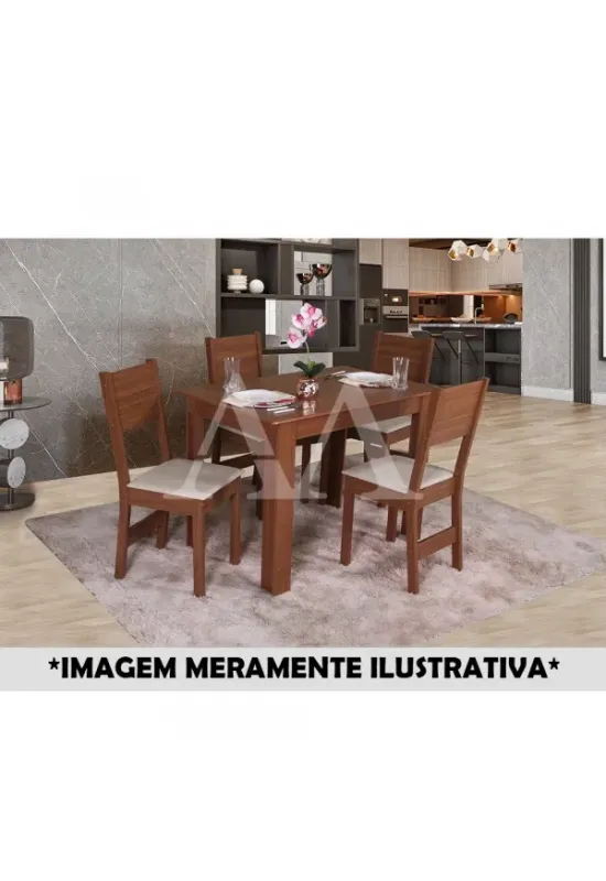 CJ MESA 4C SAO CARLOS MILENA RETANGULAR 108X68 NATURALLE