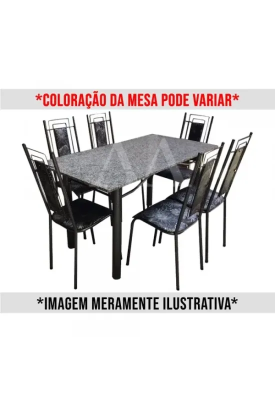 CJ MESA 6C SERRA TUBOS BELGICA NEW GRANITO 140X75 PRIMAVERA PRETO/PRAT
