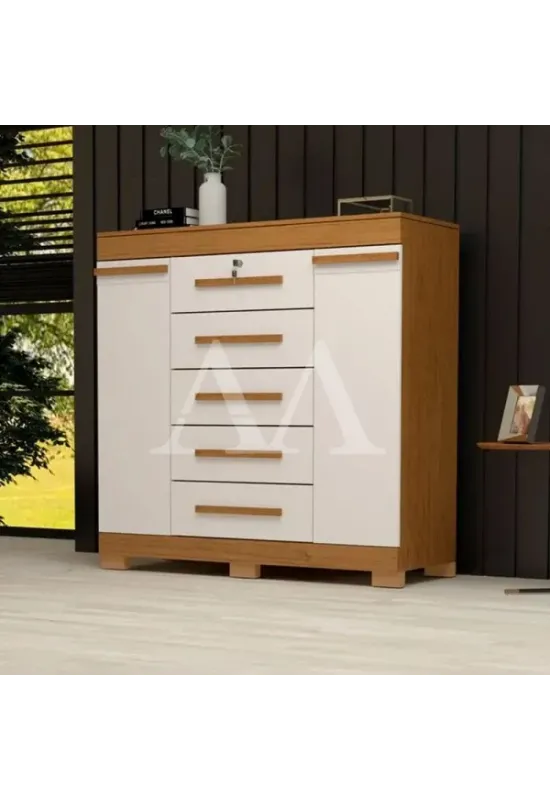 COMODA 5G 2P. ABRIR ACP DIANA CINAMOMO/OFF WHITE