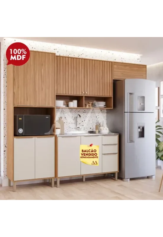 COZINHA MGM DIVINA FREIJO/OFF WHITE