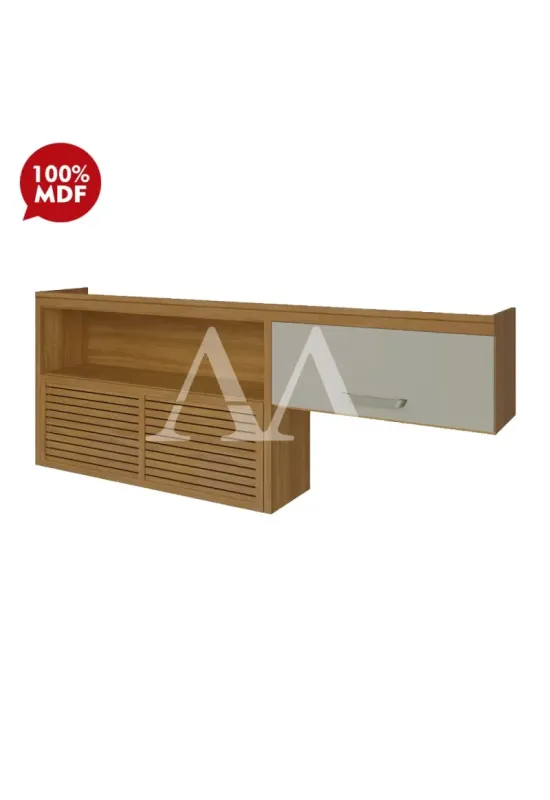 ARMARIO NESHER 2P ABRIR C/ NICHO PRINCESA 200CM FREIJO / OFF WHITE