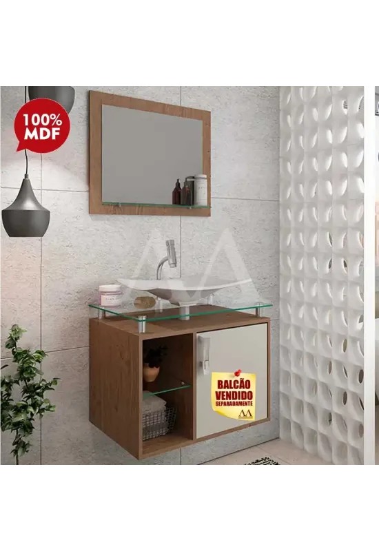 ESPELHEIRA MGM BARCELONA 60CM AMENDOA