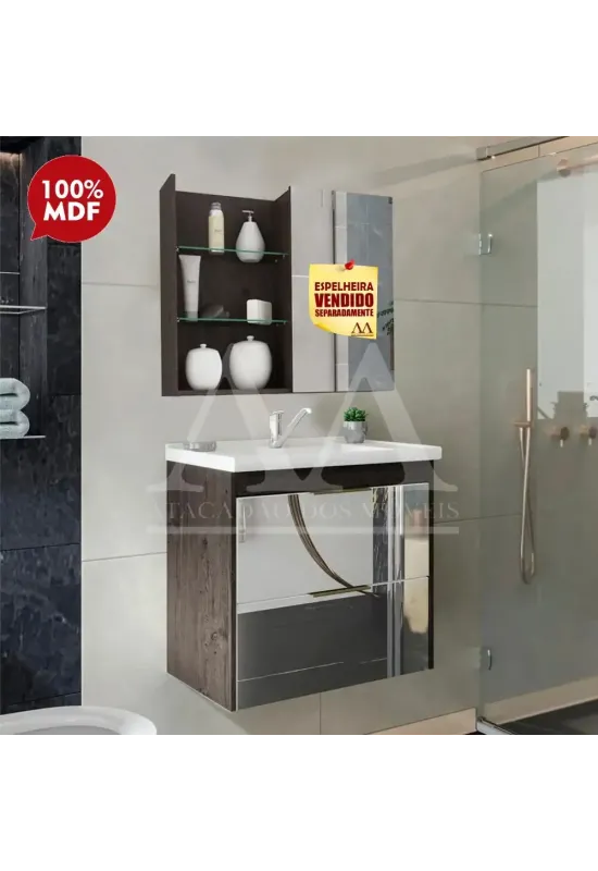 GABINETE P/ BANHEIRO MGM CALIFORNIA 59CM C/ CUBA CAFE