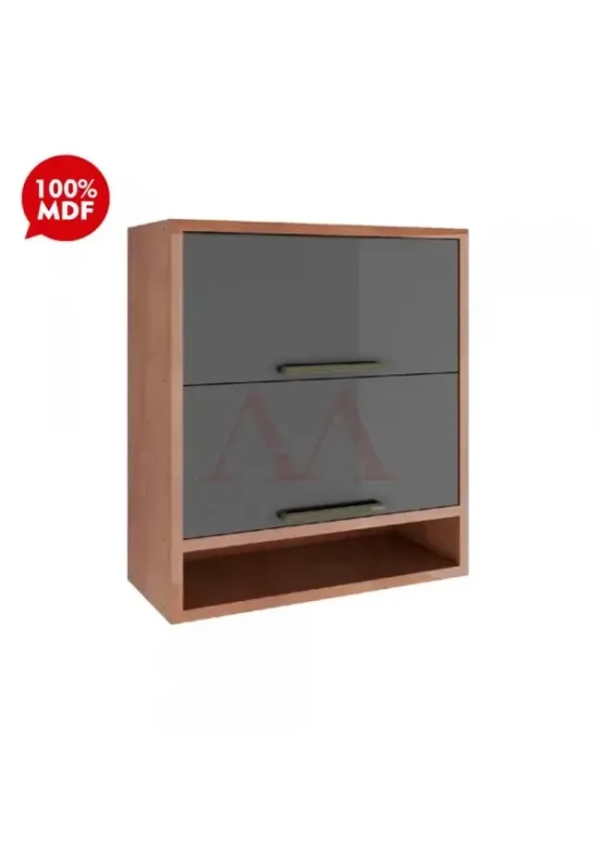 ARMARIO RONIPA 2P. ABRIR BASCULANTE  SYRAH 80CM CASTANHO / CHUMBO