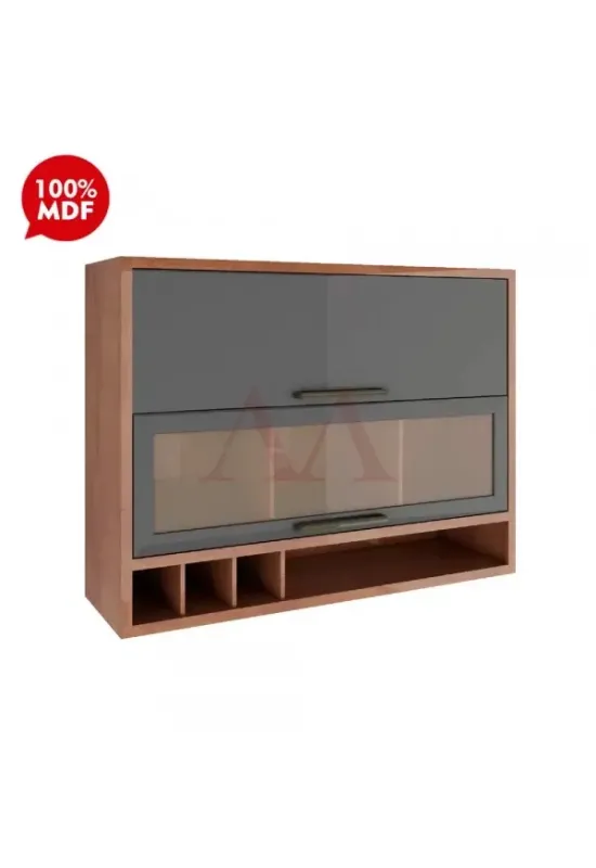 ARMARIO RONIPA 2P. ABRIR BASCULANTE REFLECTA SYRAH 120CM CASTANHO / CH