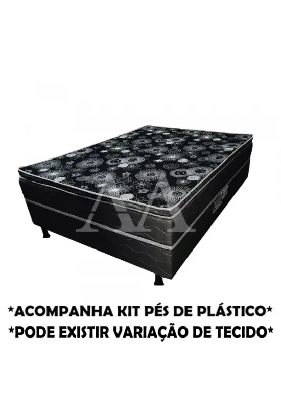 CAMA BOX D28 138X188X53 DIAMANTE C/PILLOW