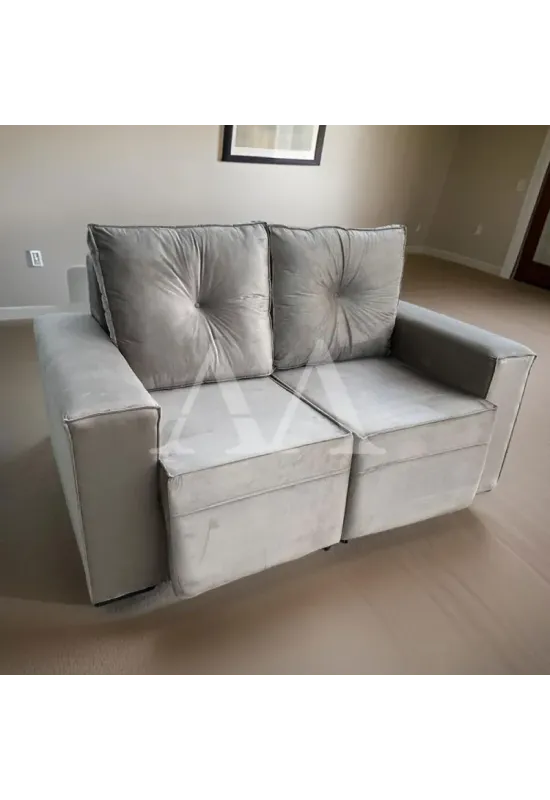 ESTOFADO MALU 2 LUGARES LARA RETRATIL CASTOR VELUDO