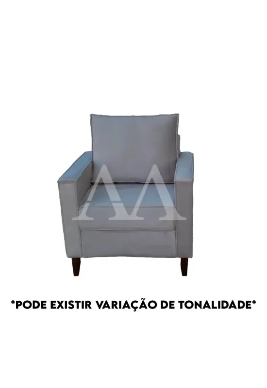 POLTRONA MALU CHANEL GRAFITE VELUDO