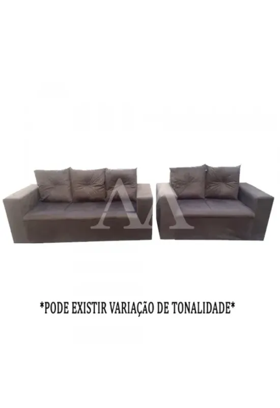 CJ ESTOFADO RG FLEX 2/3 LUGARES TURIM MARROM