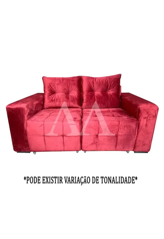 ESTOFADO DESTACK FENIX RETRATIL VINHO VELUDO