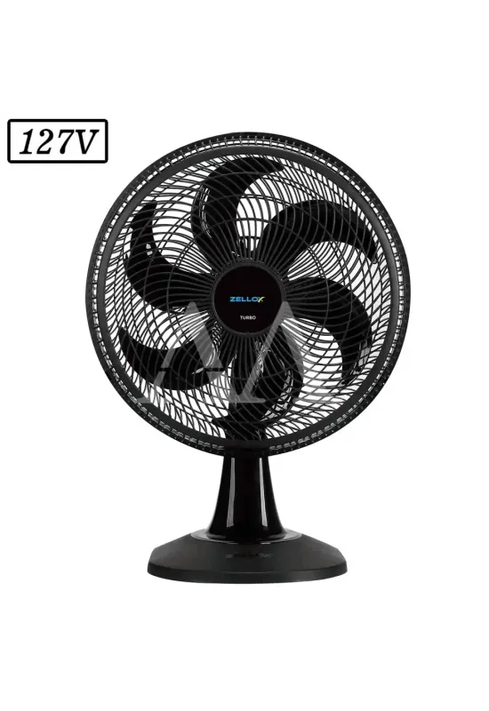 VENTILADOR ZELLOX ZLX-40M TURBO 40CM 6 PAS 3 VEL 127V PRETO