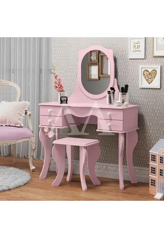 PENTEADEIRA PATRIMAR PRINCESA 4G C/ESPELHO ROSA