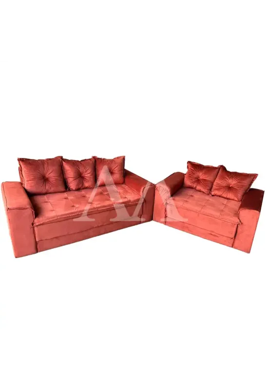 CJ ESTOFADO BOMFLEX 2/3 LUGARES HAITI CANELA VELUDO INCA 21