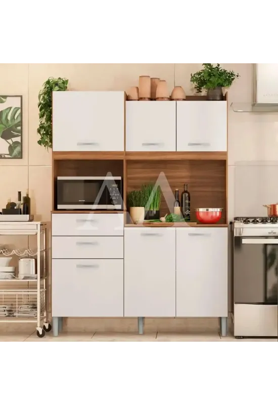 KIT 6P 2G DEMOBILE HARMONIA AMENDOLA/BRANCO