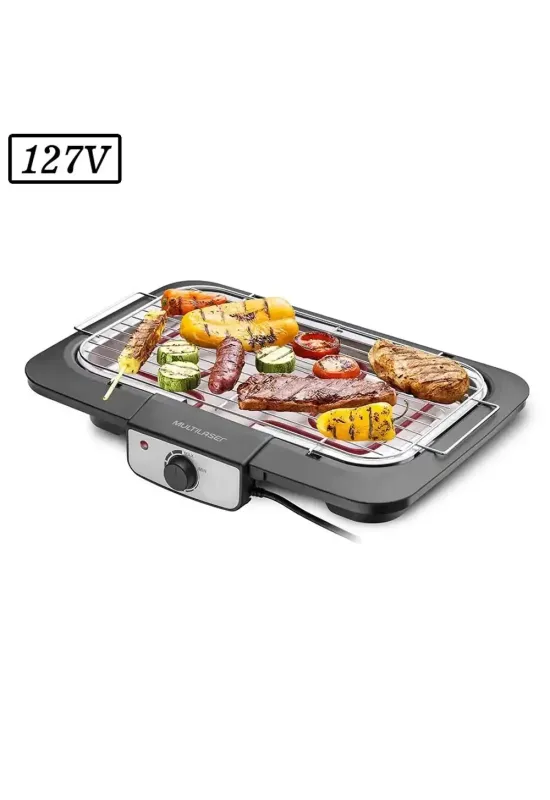 CHURRASQUEIRA ELETRICA MULTILASER CE131 GOURMET 1800W 127V PRETA