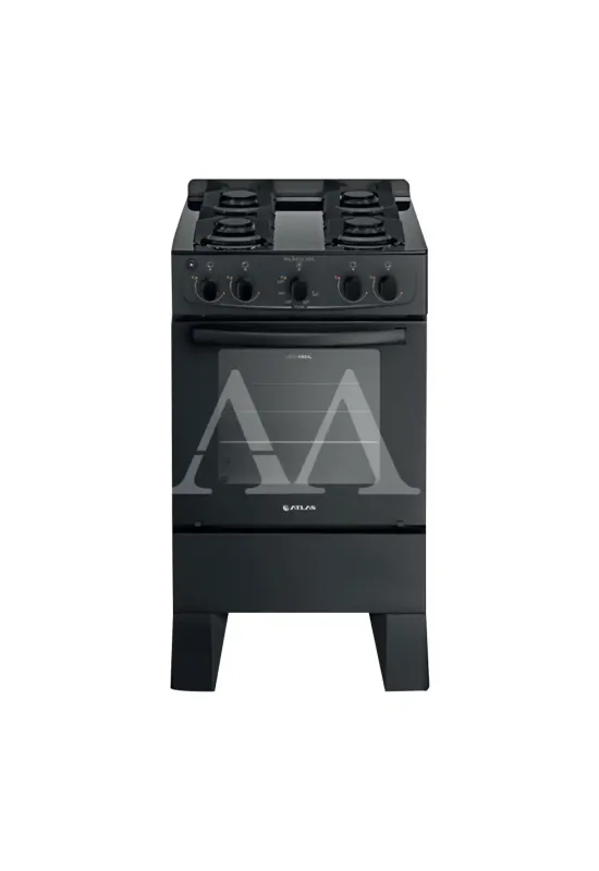 FOGAO 4B ATLAS MILAO GLASS PRETO