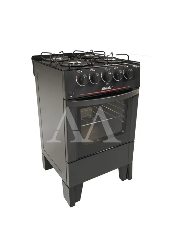 FOGAO 4B BRASLAR NEW TOP GLASS BLACK