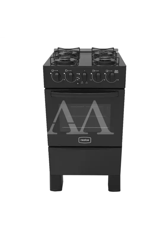 FOGAO 4B REALCE PISO ARES GLASS AUTOMATICO PRETO