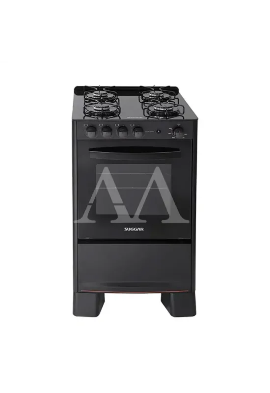 FOGAO 4B SUGGAR PISO COOK GLASS MESA VIDRO PRETO