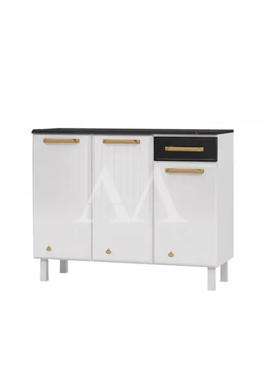 BALCAO TELASUL TRIPLO 1G C/ TAMPO DIAMANTE NEW SMART BRANCO / PRETO 81