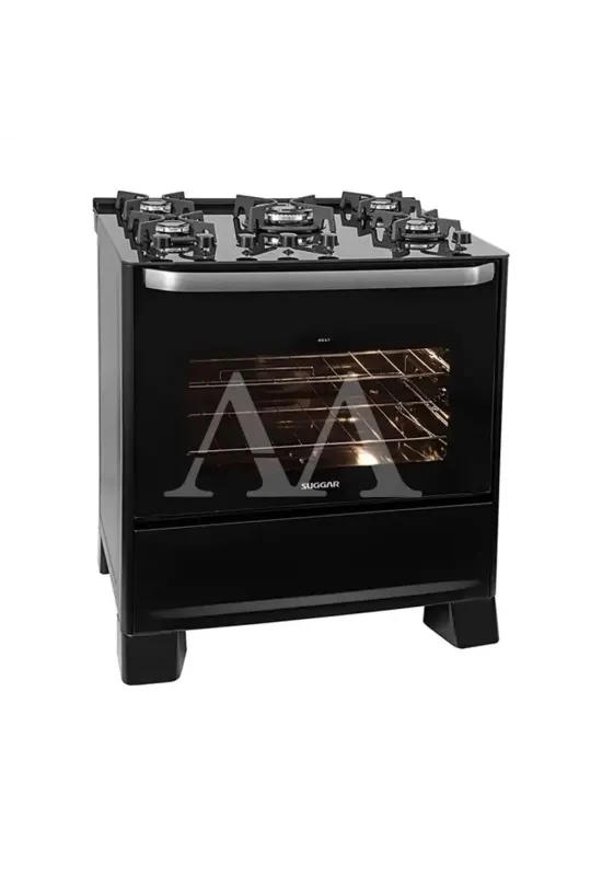 FOGAO 5B SUGGAR PISO BEST GLASS MESA DE VIDRO PRETO