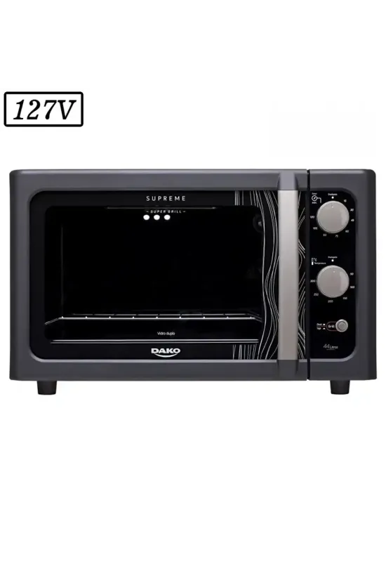 FORNO ELETRICO DAKO SUPREME 44L 127V PRETO