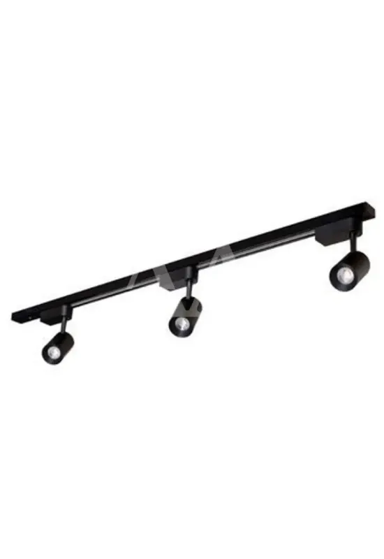 KIT LUMINARIA NITROLUX TRILHO PRETO 3X8W 3000K